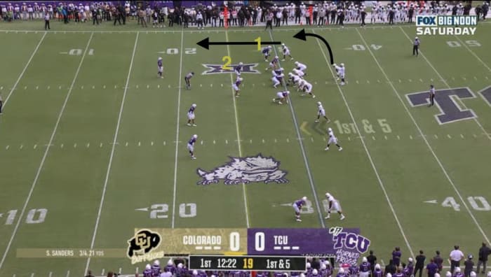 Colorado established Edwards as a receiving threat early with quick passes like this one in the first quarter.